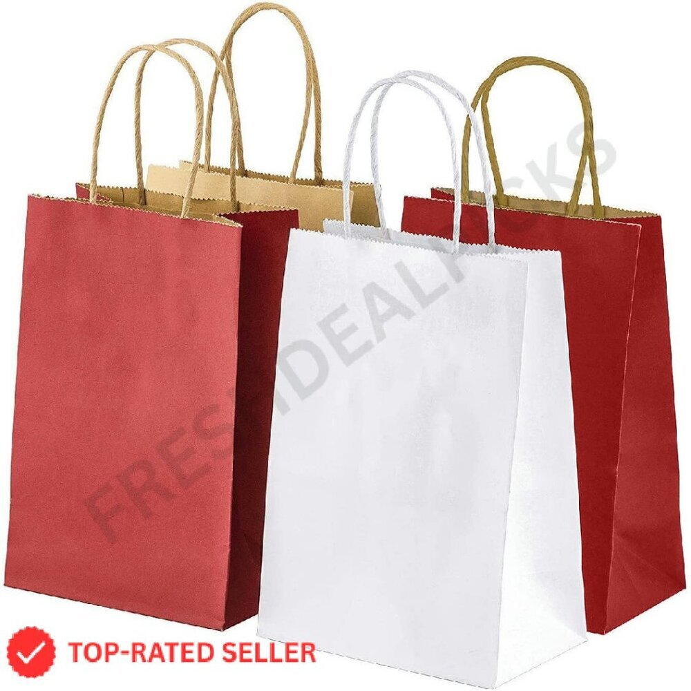 Kraft Paper Bags Bulk Pack Multipurpose Eco-Friendly Gift Wrapping Supplies